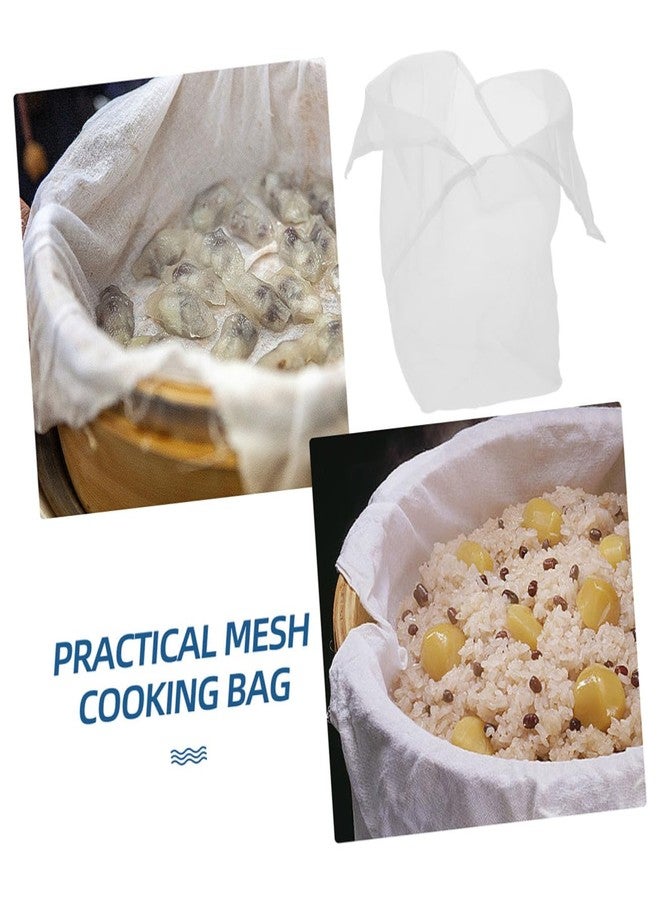 BESTYASH Reusable Large Steamer Liner Bag for Rice and Dumplings Non Stick Nylon Cooking Basket Cloth with Handmade Sewing Easy to Clean and Multifunctional Cheesecloth for Sushi and Sticky - Image 3